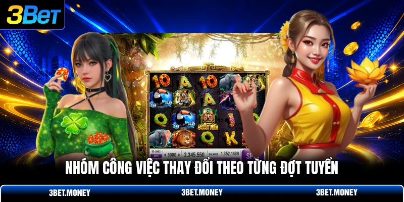 Nhóm công việc thay đổi theo từng đợt tuyển