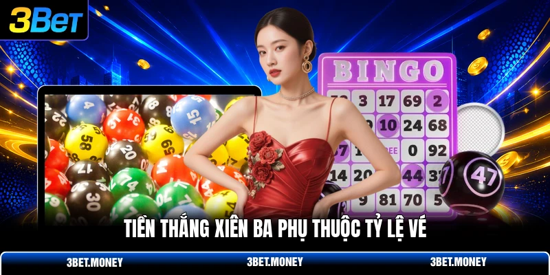 Tiền thắng xiên ba phụ thuộc tỷ lệ vé